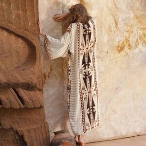 Bohemian Southwestern Tribal Print Kimono